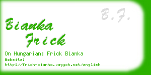 bianka frick business card